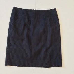 Banana Republic Navy Pin Stripe Skirt Pockets
